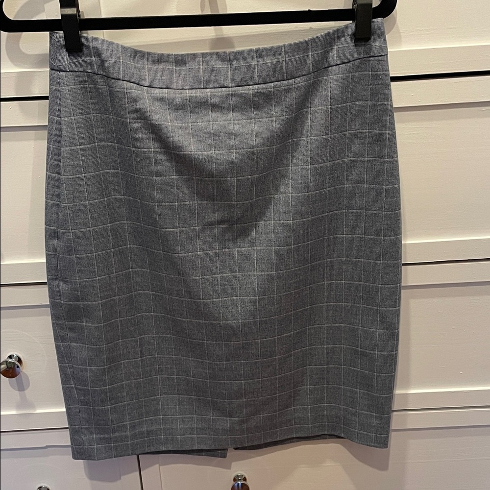 Banana Republic Blue Checkered Pencil Skirt